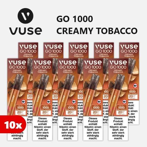 10x VUSE Go 1000 Blueberry Ice Creamy Tobacco